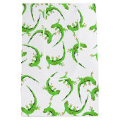 Gecko Lizard Reptile Muster Mittlere Geschenktüte (Rückseite)