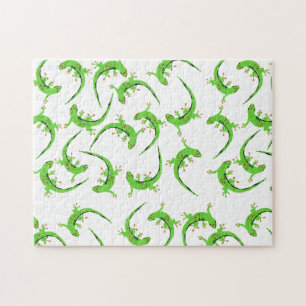Gecko Lizard Reptile Muster  Puzzle