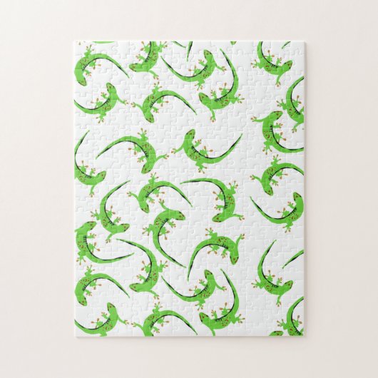 Gecko Lizard Reptile Muster Puzzle (Vertikal)