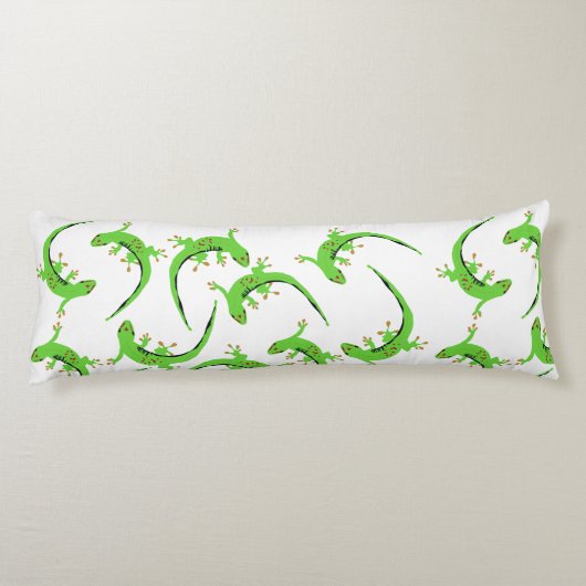 Gecko Lizard Reptile Muster Seitenschläferkissen (Rückseite)