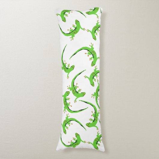 Gecko Lizard Reptile Muster Seitenschläferkissen (Vorderseite Vertikal)