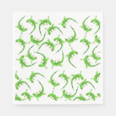 Gecko Lizard Reptile Muster Serviette (Vorderseite)