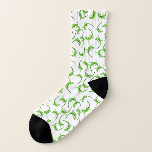 Gecko Lizard Reptile Muster Socken (Links - Außen)