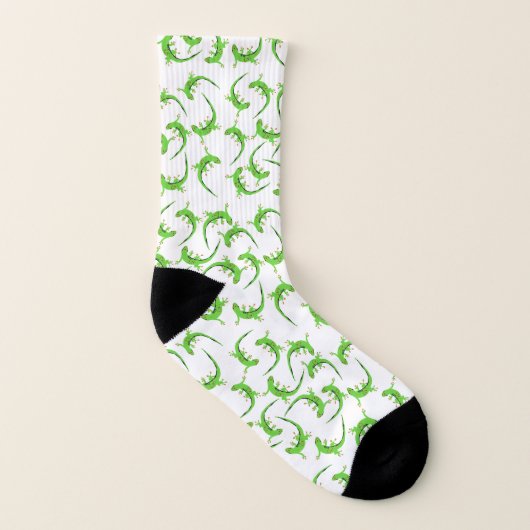 Gecko Lizard Reptile Muster Socken (Rechts - Außen)