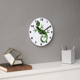 Gecko Lizard Runde Wanduhr