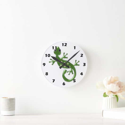 Gecko Lizard Runde Wanduhr (Zuhause)