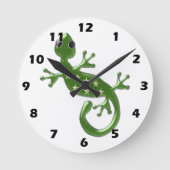 Gecko Lizard Runde Wanduhr (Vorderseite)