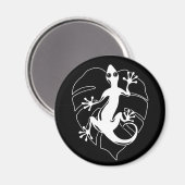 Gecko Lizard Silhouette Magnet (Vorderseite/Rückseite)