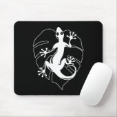 Gecko Lizard Silhouette Mousepad (Mit Mouse)