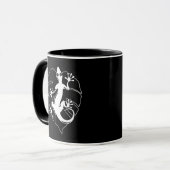 Gecko Lizard Silhouette Tasse (Vorderseite Links)