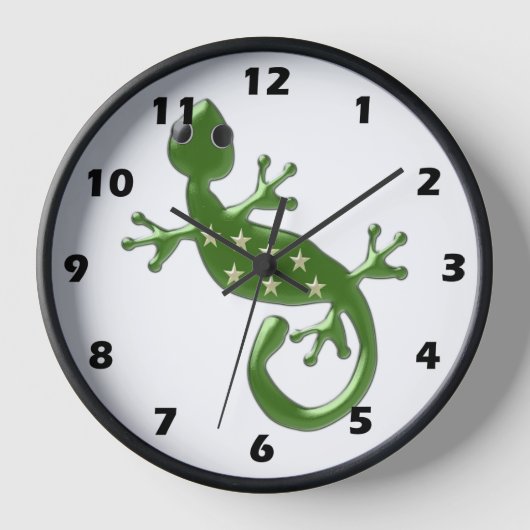 Gecko Lizard Uhr (Vorderseite)