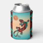 Gecko Lizard und Sun Dosenkühler (Kanne Vorderseite)