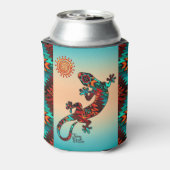 Gecko Lizard und Sun Dosenkühler (Kanne Rückseite)