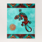Gecko Lizard und Sun Jigsaw Puzzle (Vertikal)