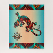 Gecko Lizard und Sun Jigsaw Puzzle (Vertikal)