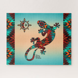 Gecko Lizard und Sun Jigsaw Puzzle