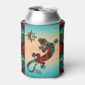 Gecko Lizard und Sun können sich kühlen Dosenkühler (Kanne Vorderseite)