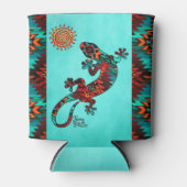 Gecko Lizard und Sun können sich kühlen Dosenkühler (Vorderseite)