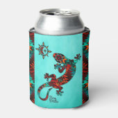 Gecko Lizard und Sun können sich kühlen Dosenkühler (Kanne Vorderseite)