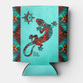 Gecko Lizard und Sun können sich kühlen Dosenkühler (Vorderseite)