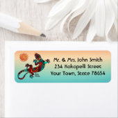 Gecko Lizard und Sun Label (Insitu)