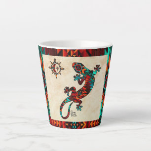 Gecko Lizard und Sun Latte Tasse