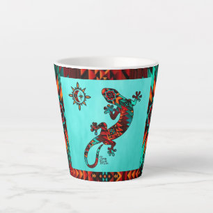 Gecko Lizard und Sun Latte Tasse