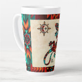 Gecko Lizard und Sun Latte Tasse (Linke Ecke)