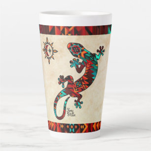 Gecko Lizard und Sun Latte Tasse