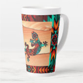 Gecko Lizard und Sun Latte Tasse (Rechte Ecke)