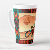 Gecko Lizard und Sun Latte Tasse (Linke Ecke)