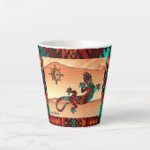 Gecko Lizard und Sun Latte Tasse (Vorderseite)