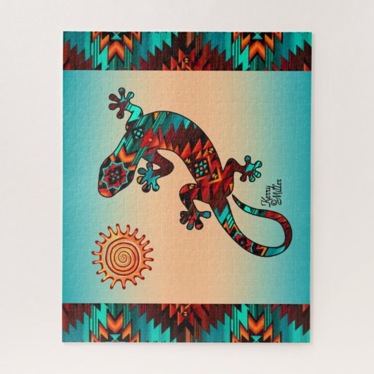 Gecko Lizard und Sun Puzzle (Vertikal)