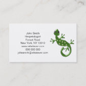 Gecko Lizard Visitenkarte (Vorderseite)