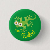 Gecko Lizards Birthday Party Niedlich Kids Button (Vorderseite)