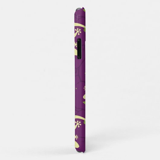 Gecko Lizards Ethnic Lila Green Pattern Case-Mate iPhone Hülle (Hinten/Rechts)