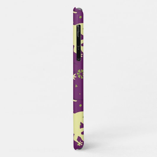 Gecko Lizards Ethnic Lila Green Pattern Case-Mate iPhone Hülle (Hinten/Links)