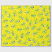 Gecko Lizards Geburtstagsparty Niedlich Kids Geschenkpapier (Flach)