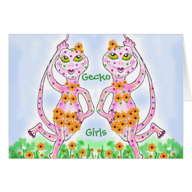 Gecko-Mädchen (Vorderseite (Horizontal))