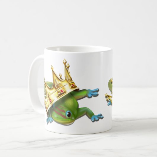Gecko mit Krone Kaffeetasse (Vorderseite Links)
