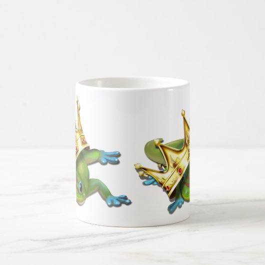 Gecko mit Krone Kaffeetasse (Mittel)