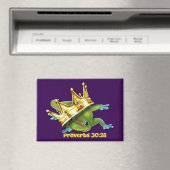 Gecko mit Krone—Sprichwörter Magnet (In Situ (Geschirrspüler))