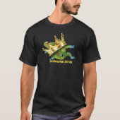 Gecko mit Krone—Sprichwörter T-Shirt (Vorderseite)