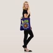 Gecko mit Zinnia-Blume Tasche (Am Model)