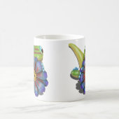 Gecko mit Zinnia Kaffeetasse (Mittel)