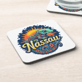 Gecko Nassau Bahamas Caribbean Getränkeuntersetzer (Linke Seite)