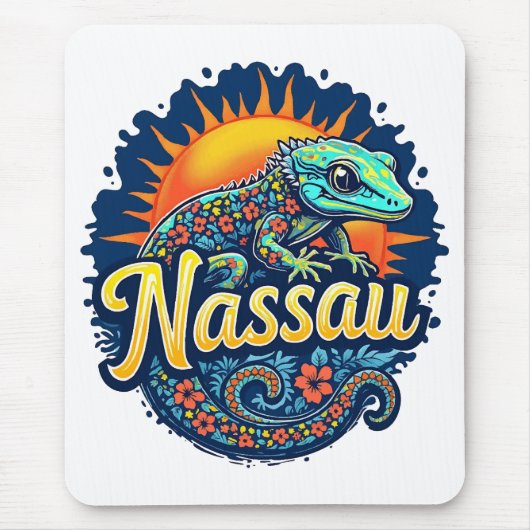 Gecko Nassau Bahamas Caribbean Mousepad (Vorne)