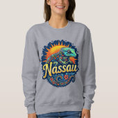 Gecko Nassau Bahamas Caribbean Sweatshirt (Vorderseite)