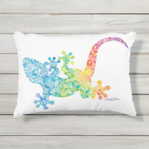 Gecko Patio Pillow