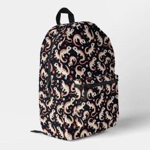 Gecko Pattern Bedruckter Rucksack